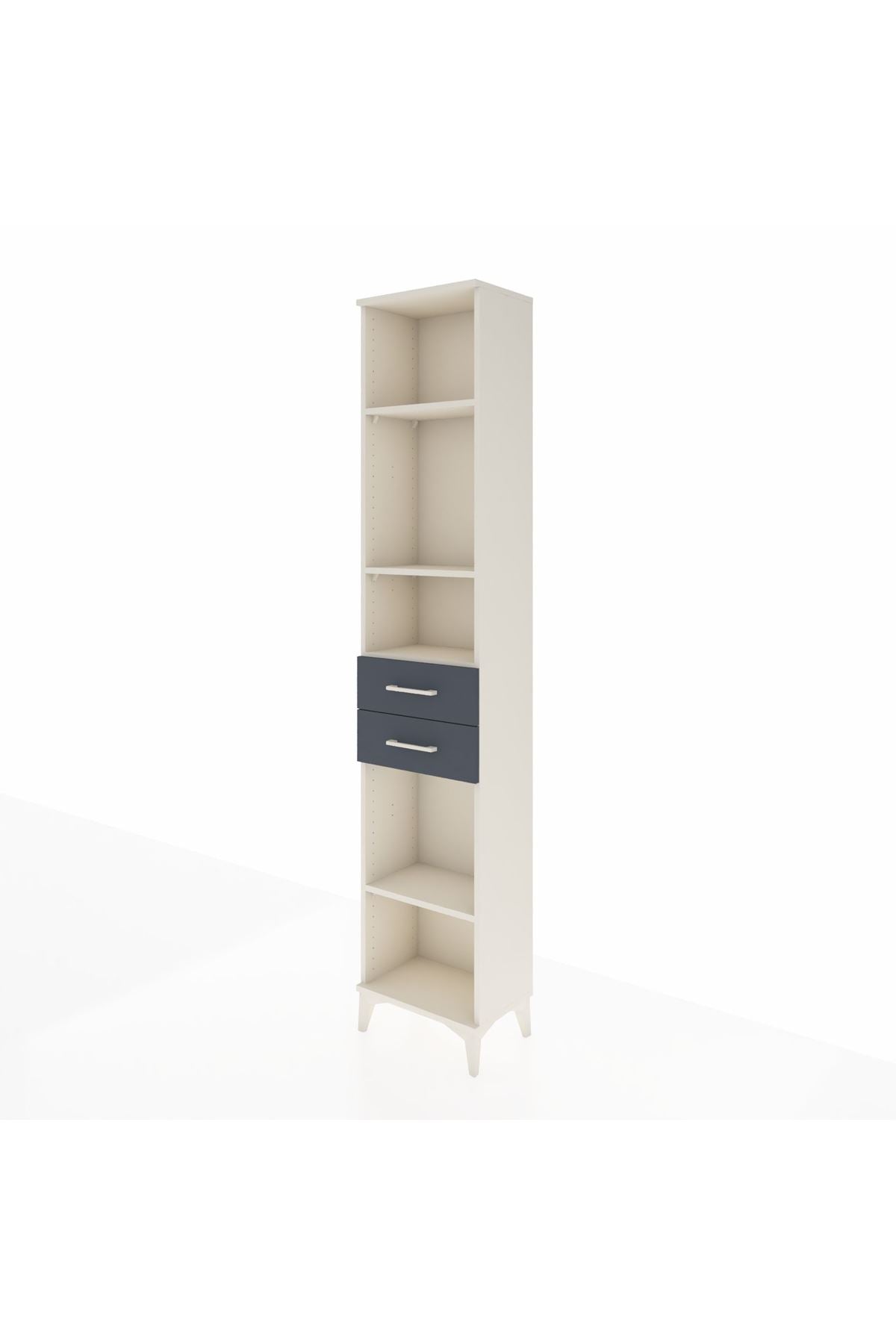 Arges Dolap 4 Raflı 2 Çekmeceli 44x30x221 Aytaşı-Antrasit