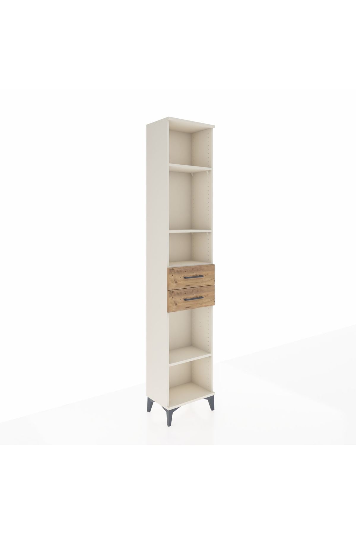 Arges Dolap 4 Raflı 2 Çekmeceli 44x30x221 Aytaşı-Çam