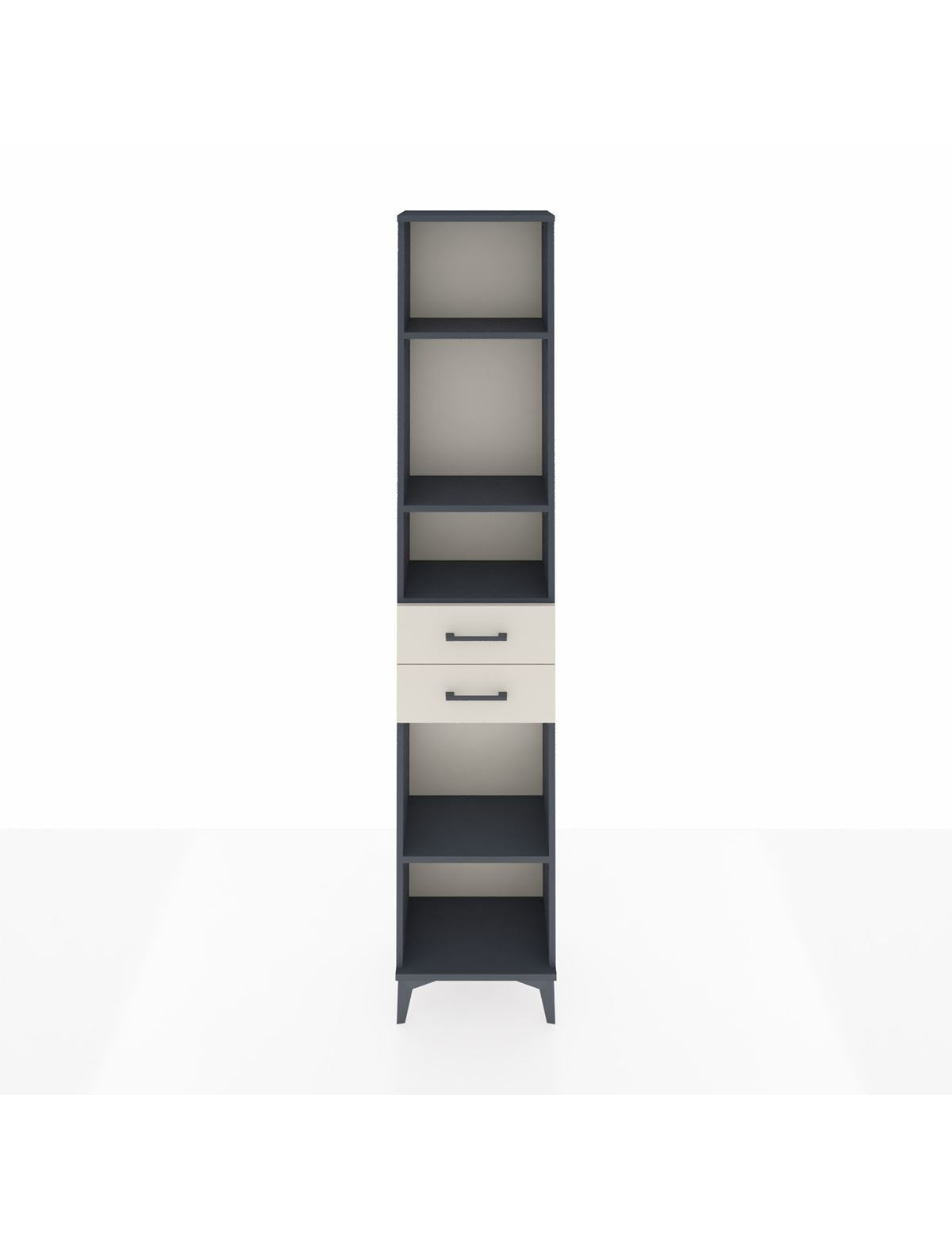 Arges Dolap 4 Raflı 2 Çekmeceli 44x30x221 Antrasit-Aytaşı