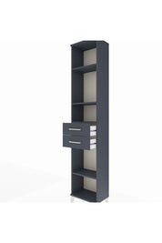 Arges Dolap 4 Raflı 2 Çekmeceli 44x30x221 Antrasit-Antrasit