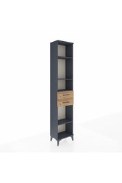 Arges Dolap 4 Raflı 2 Çekmeceli 44x30x221 Antrasit-Çam