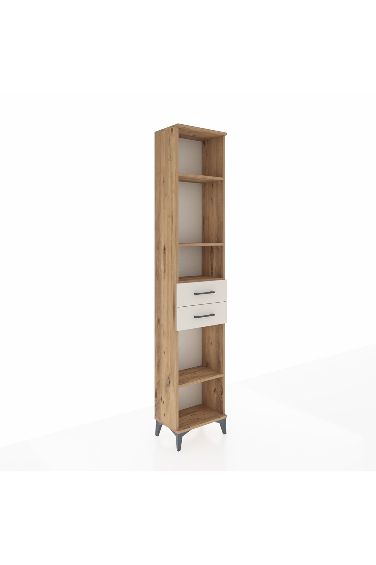 Arges Dolap 4 Raflı 2 Çekmeceli 44x30x221 Çam-Aytaşı