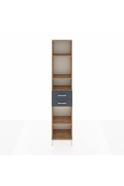 Arges Dolap 4 Raflı 2 Çekmeceli 44x30x221 Çam-Antrasit