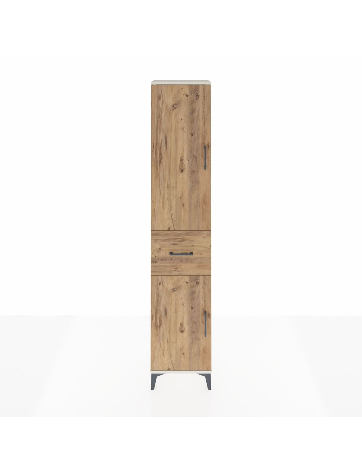 Arges Dolap 3 Raflı Tek Çekmeceli Tek Askılı 44x30x221 Aytaşı-Çam