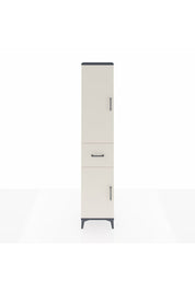 Arges Dolap 3 Raflı Tek Çekmeceli Tek Askılı 44x30x221 Antrasit-Aytaşı