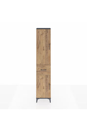 Arges Dolap 3 Raflı Tek Çekmeceli Tek Askılı 44x30x221 Antrasit-Çam