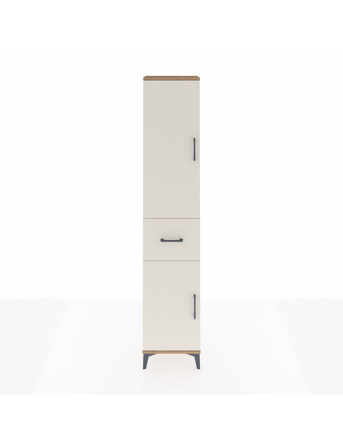 Arges Dolap 3 Raflı Tek Çekmeceli Tek Askılı 44x30x221 Çam-Aytaşı