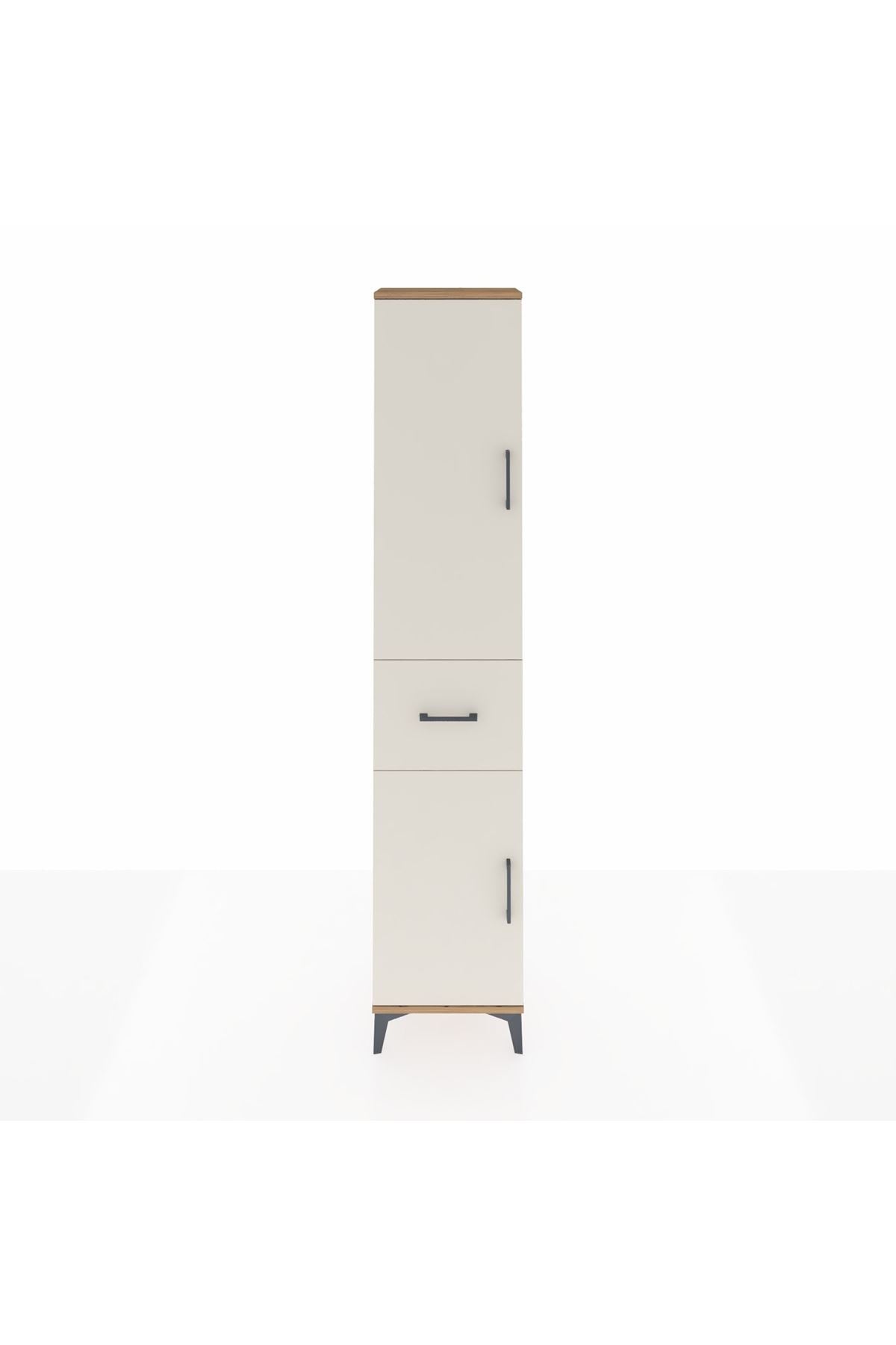 Arges Dolap 3 Raflı Tek Çekmeceli Tek Askılı 44x30x221 Çam-Aytaşı