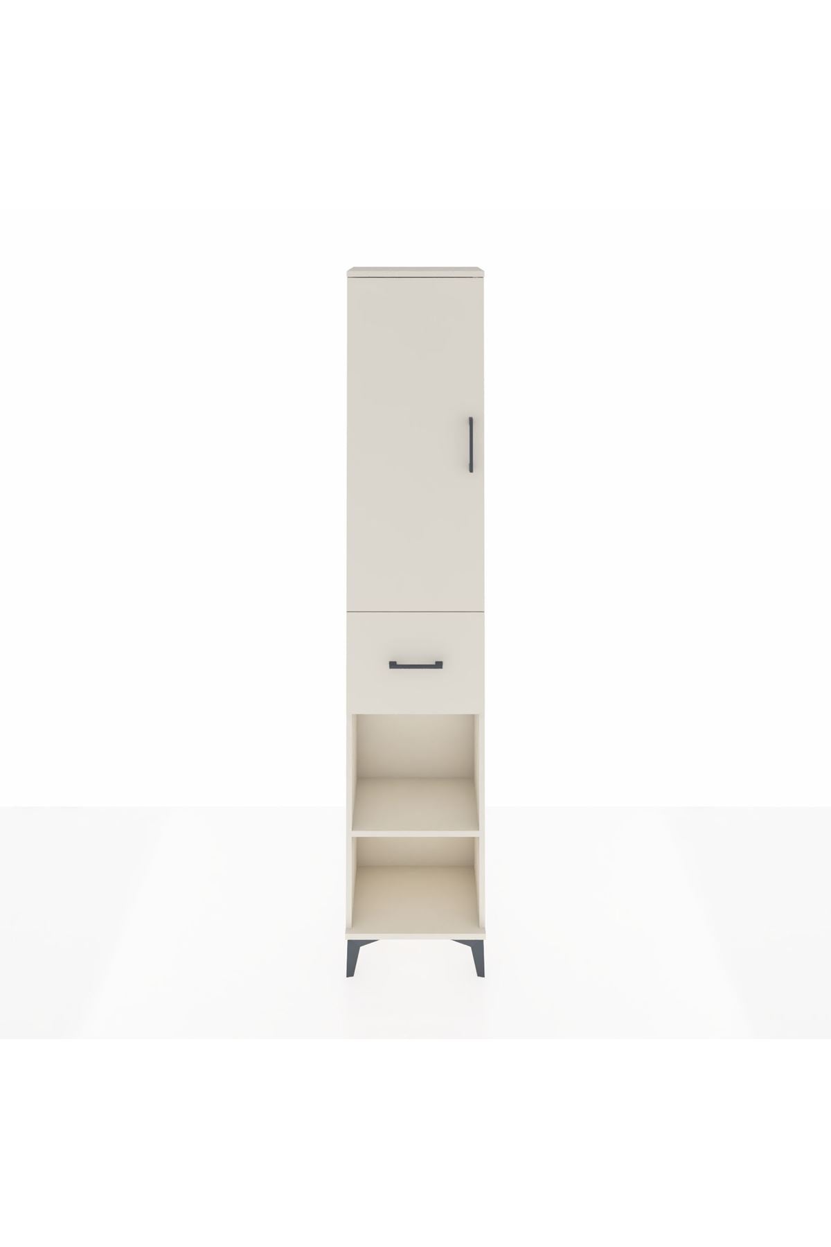 Arges Dolap 3 Raflı Tek Çekmeceli Tek Askılı 44x30x221 Aytaşı-Aytaşı