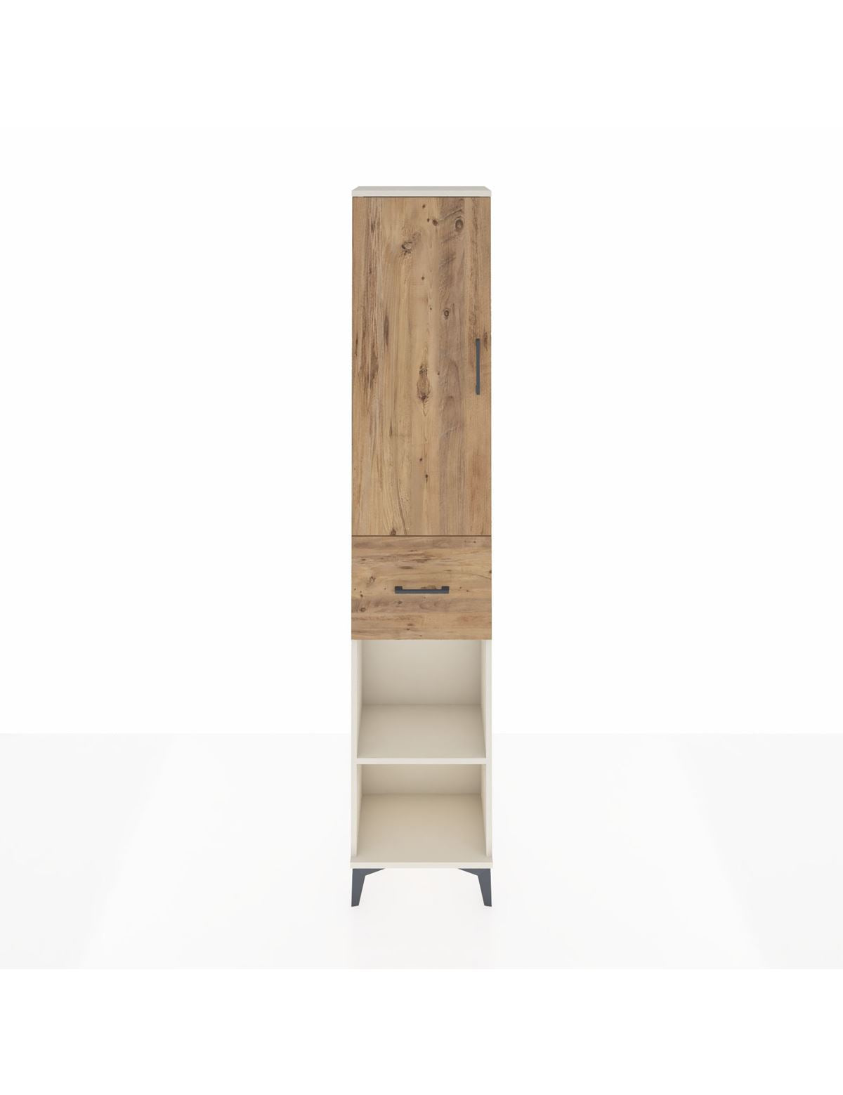 Arges Dolap 3 Raflı Tek Çekmeceli Tek Askılı 44x30x221 Aytaşı-Çam