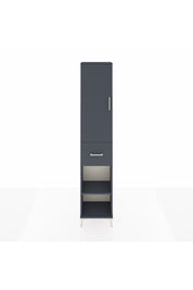 Arges Dolap 3 Raflı Tek Çekmeceli Tek Askılı 44x30x221 Antrasit-Antrasit