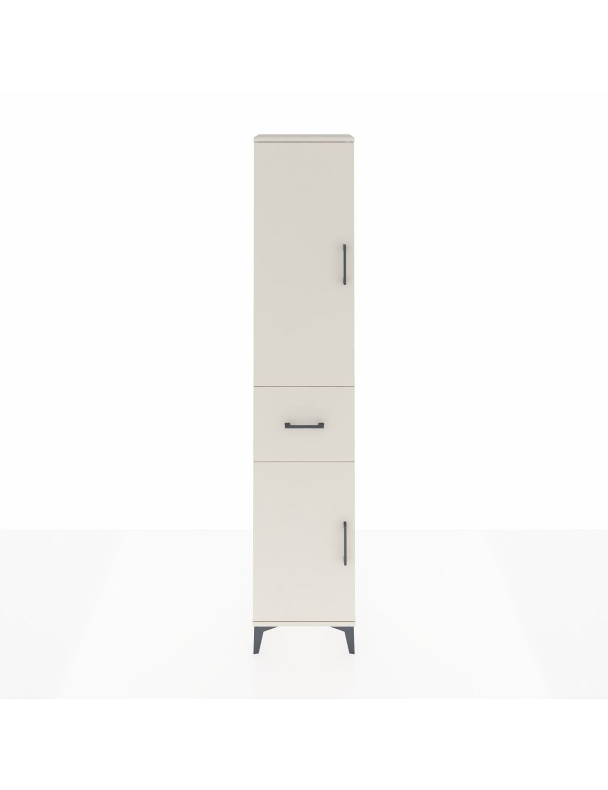 Arges Dolap 4 Raflı Tek Çekmeceli 2 Kapaklı 44x30x221 Aytaşı-Aytaşı