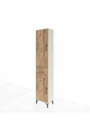 Arges Dolap 4 Raflı Tek Çekmeceli 2 Kapaklı 44x30x221 Aytaşı-Çam