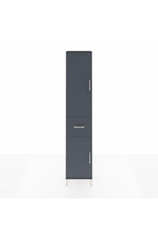 Arges Dolap 4 Raflı Tek Çekmeceli 2 Kapaklı 44x30x221 Antrasit-Antrasit