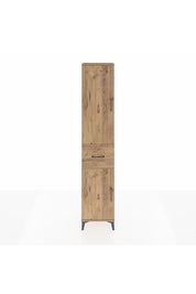 Arges Dolap 4 Raflı Tek Çekmeceli 2 Kapaklı 44x30x221 Çam-Çam