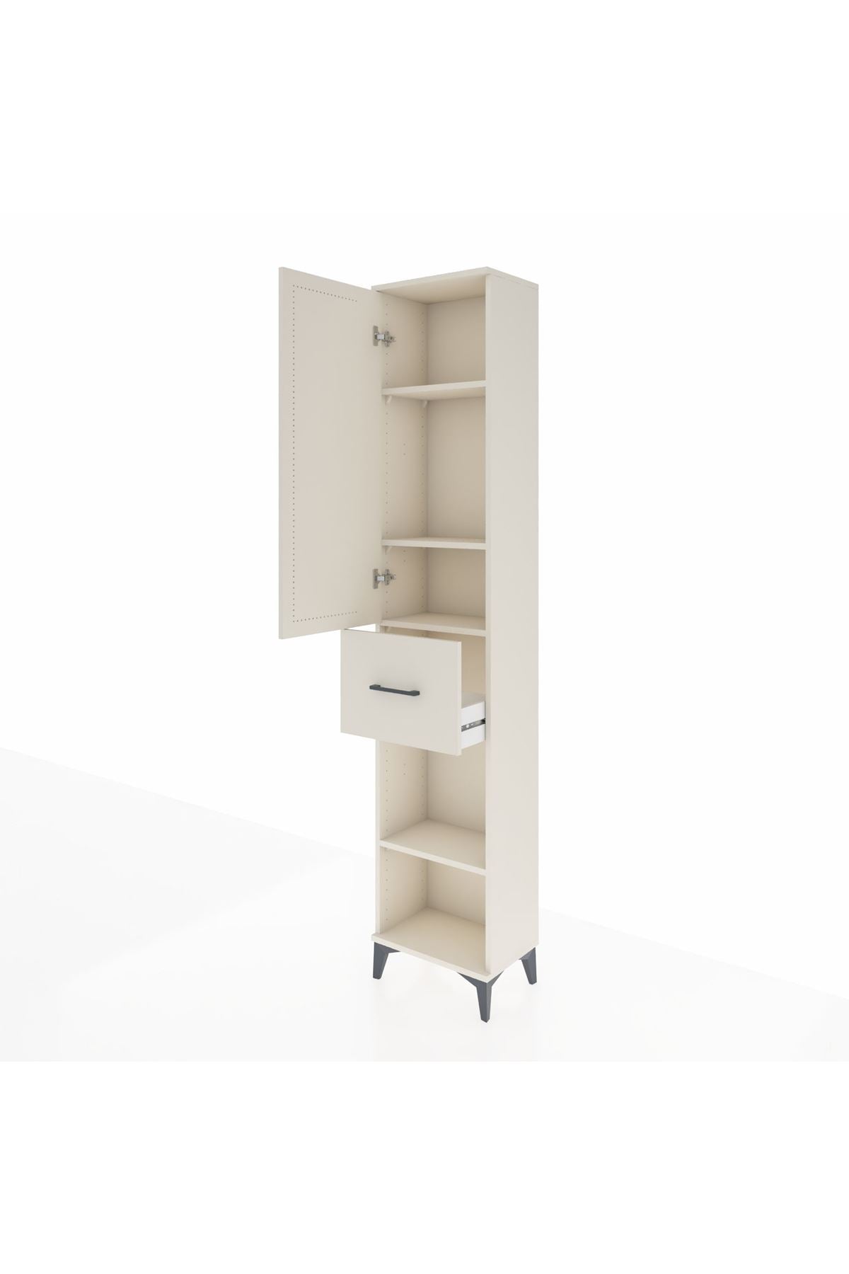 Arges Dolap 4 Raflı Tek Çekmeceli Tek Kapaklı 44x30x221 Aytaşı-Aytaşı