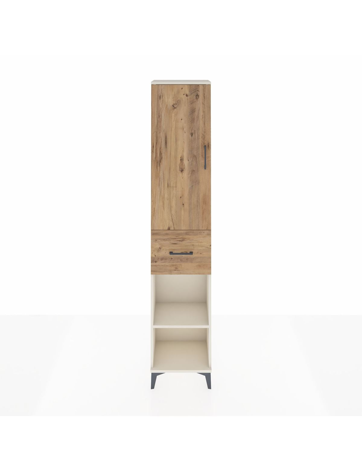 Arges Dolap 4 Raflı Tek Çekmeceli Tek Kapaklı 44x30x221 Aytaşı-Çam