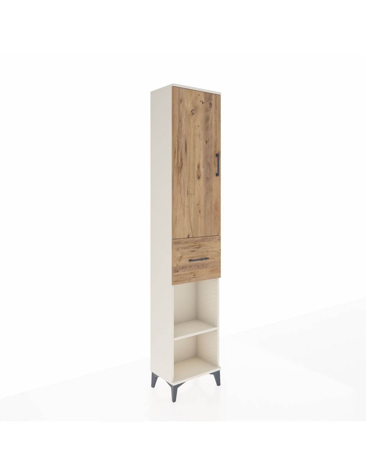 Arges Dolap 4 Raflı Tek Çekmeceli Tek Kapaklı 44x30x221 Aytaşı-Çam