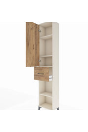 Arges Dolap 4 Raflı Tek Çekmeceli Tek Kapaklı 44x30x221 Aytaşı-Çam