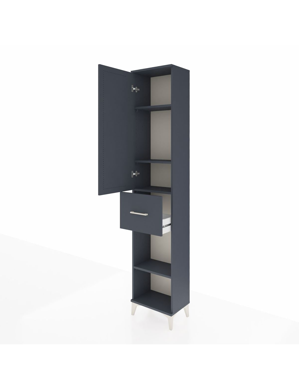 Arges Dolap 4 Raflı Tek Çekmeceli Tek Kapaklı 44x30x221 - S28M196V5A