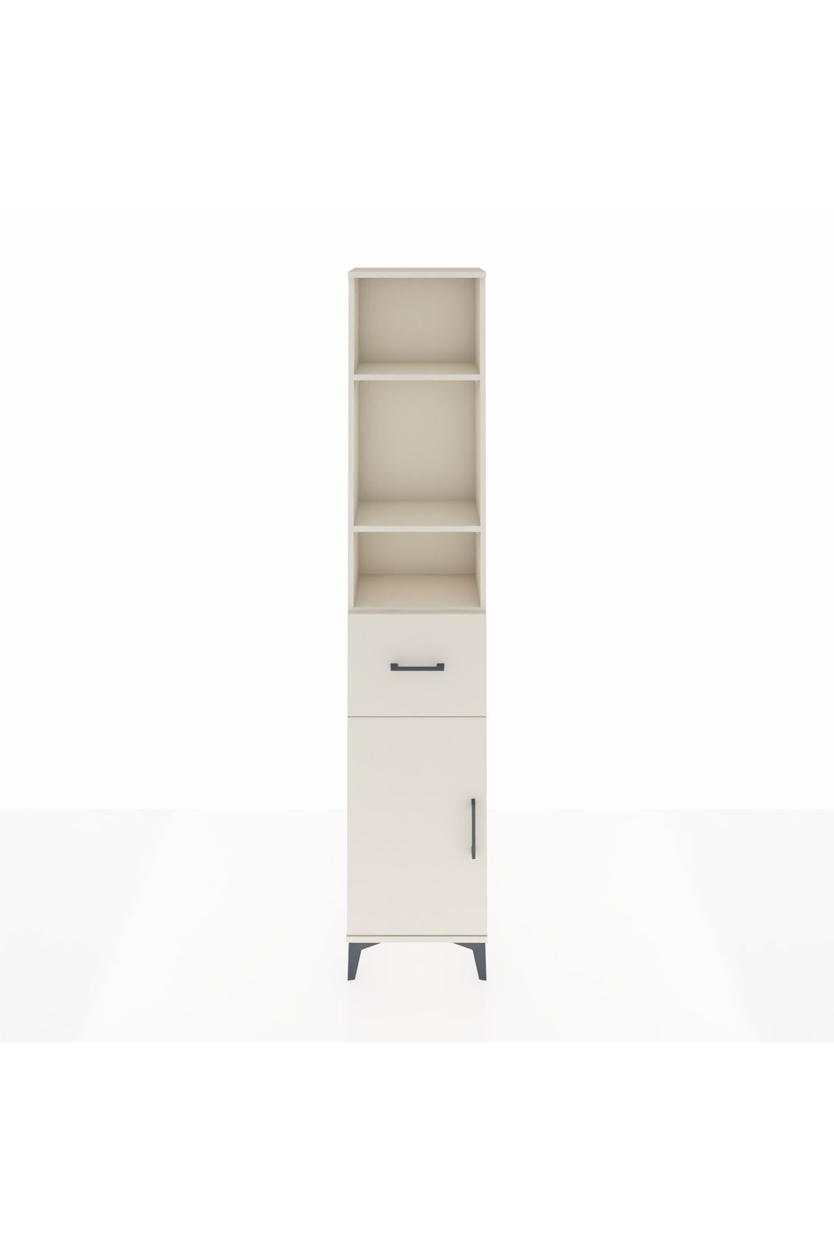 Arges Dolap 4 Raflı Tek Çekmeceli Tek Kapaklı 44x30x221 - S28M197V1A