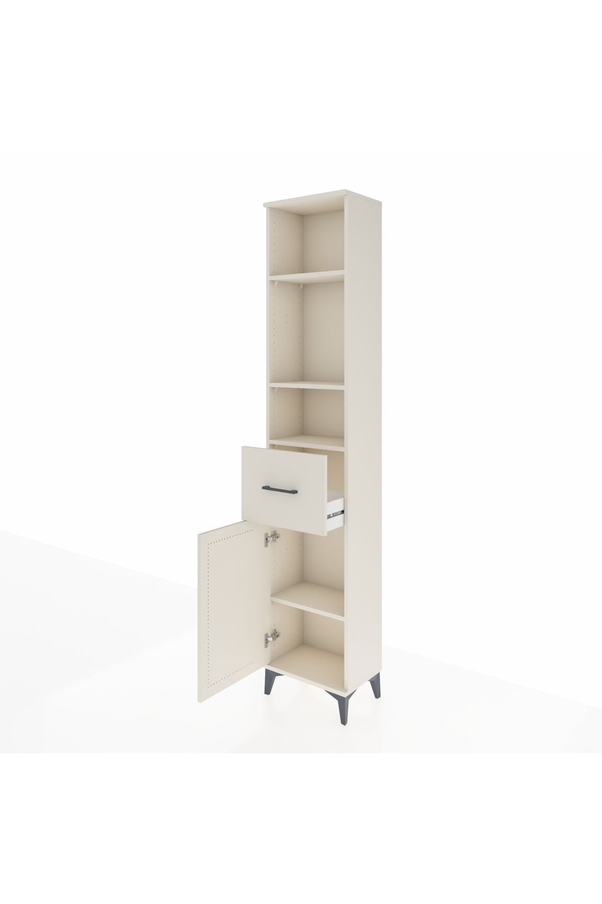 Arges Dolap 4 Raflı Tek Çekmeceli Tek Kapaklı 44x30x221 Aytaşı-Aytaşı