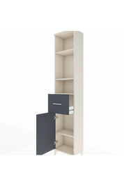 Arges Dolap 4 Raflı Tek Çekmeceli Tek Kapaklı 44x30x221 Aytaşı-Antrasit