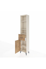 Arges Dolap 4 Raflı Tek Çekmeceli Tek Kapaklı 44x30x221 Aytaşı-Çam