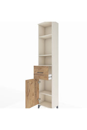 Arges Dolap 4 Raflı Tek Çekmeceli Tek Kapaklı 44x30x221 Aytaşı-Çam