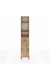 Arges Dolap 4 Raflı Tek Çekmeceli Tek Kapaklı 44x30x221 Çam-Çam