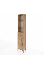 Arges Dolap 4 Raflı Tek Çekmeceli Tek Kapaklı 44x30x221 Çam-Çam