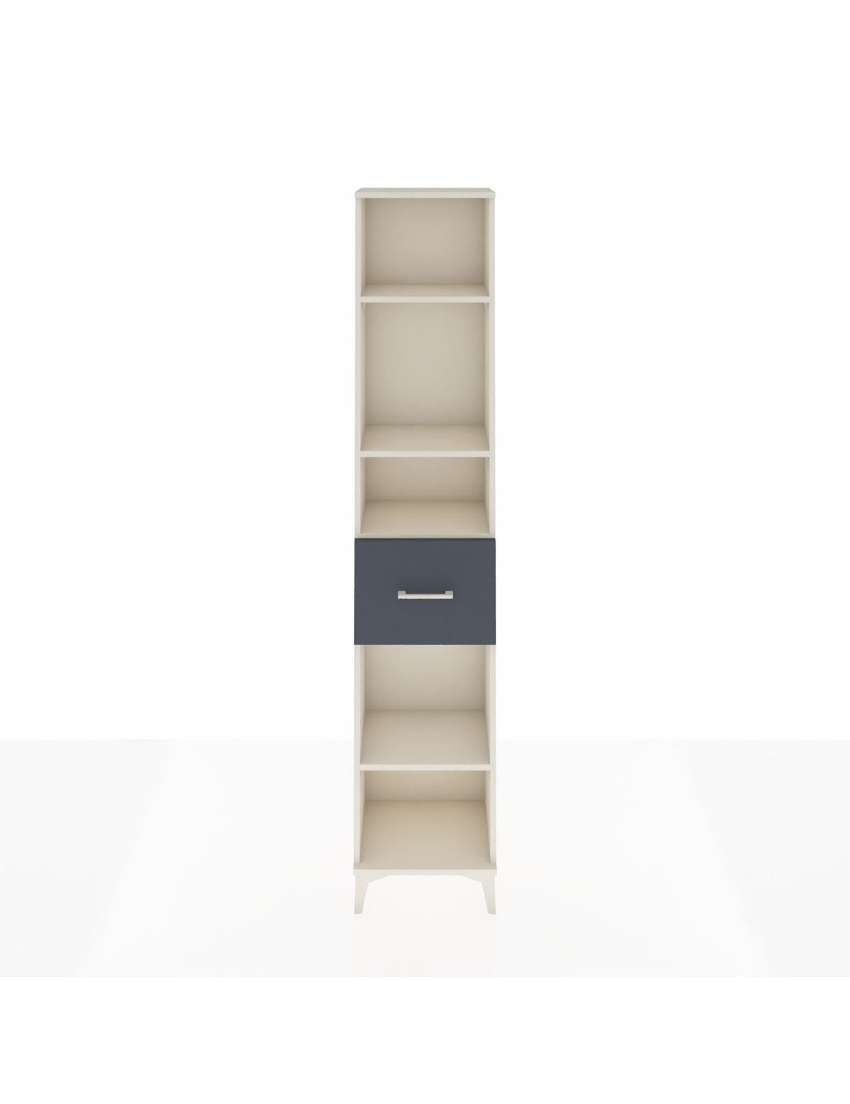 Arges Dolap 4 Raflı Tek Çekmeceli 44x30x221 Aytaşı-Antrasit