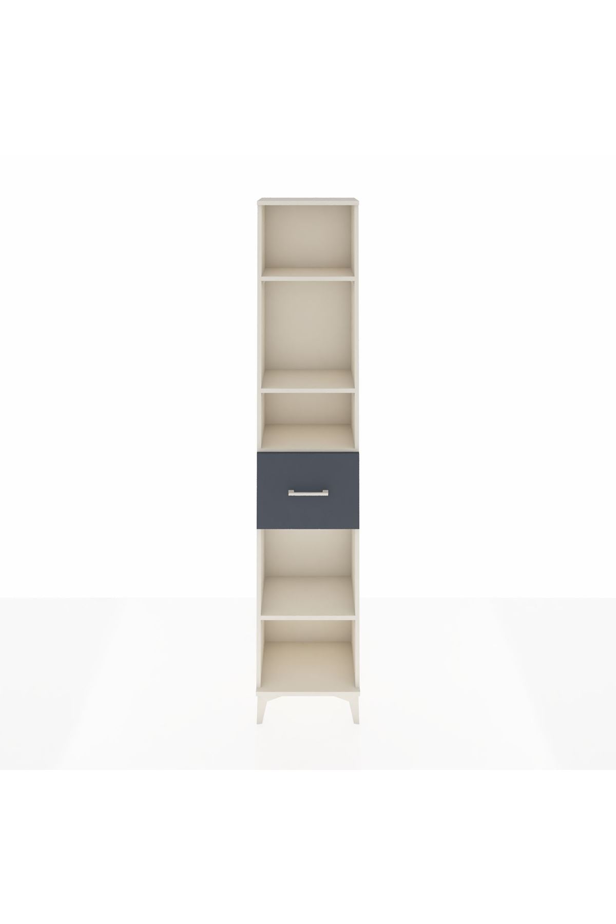 Arges Dolap 4 Raflı Tek Çekmeceli 44x30x221 Aytaşı-Antrasit