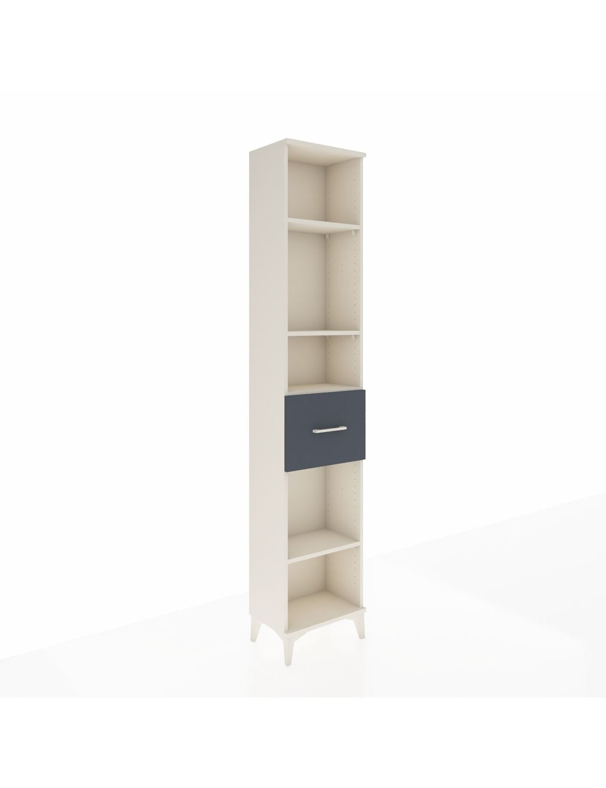 Arges Dolap 4 Raflı Tek Çekmeceli 44x30x221 Aytaşı-Antrasit