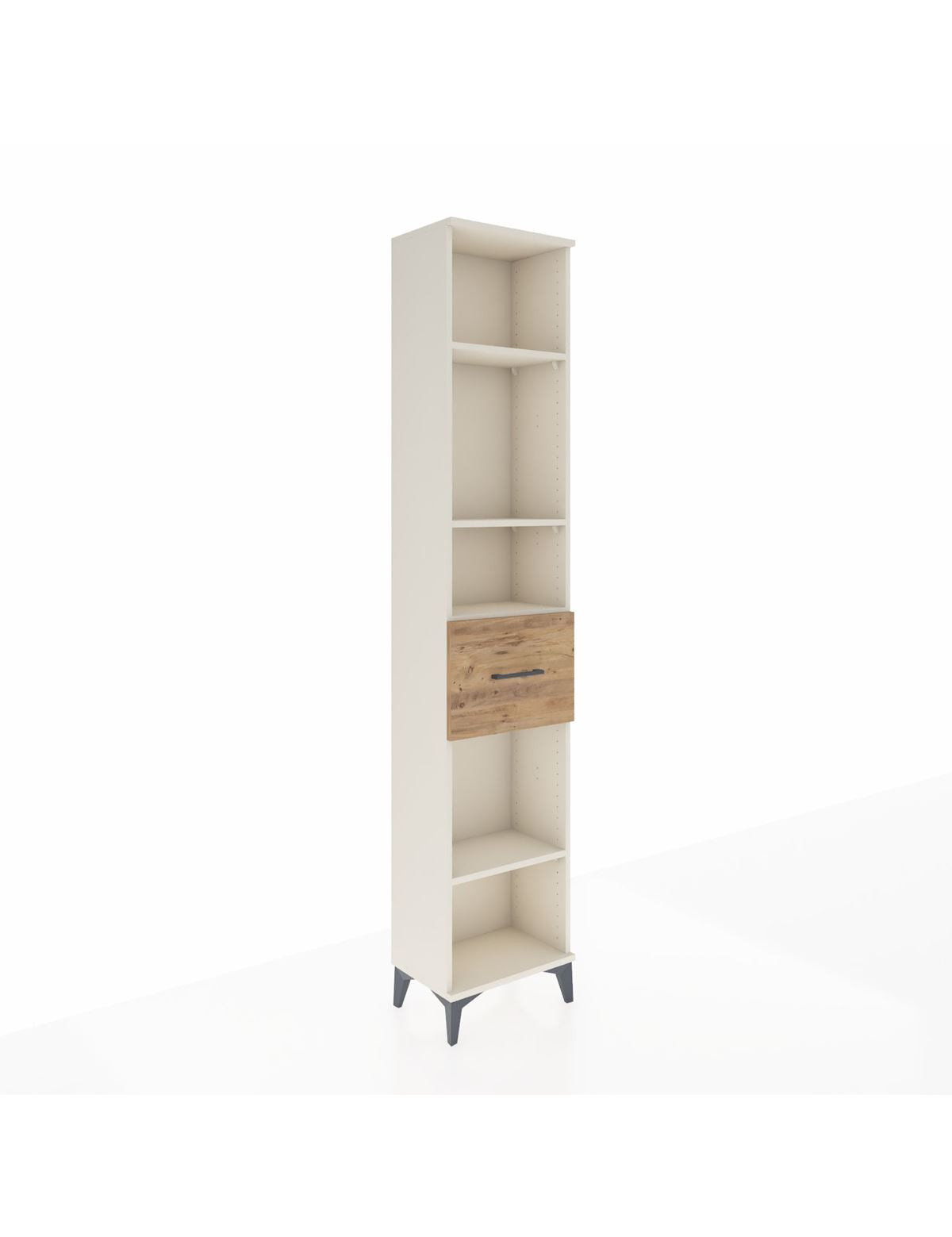 Arges Dolap 4 Raflı Tek Çekmeceli 44x30x221 Aytaşı-Çam