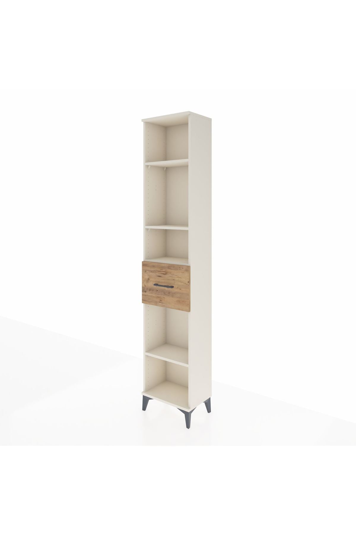 Arges Dolap 4 Raflı Tek Çekmeceli 44x30x221 Aytaşı-Çam