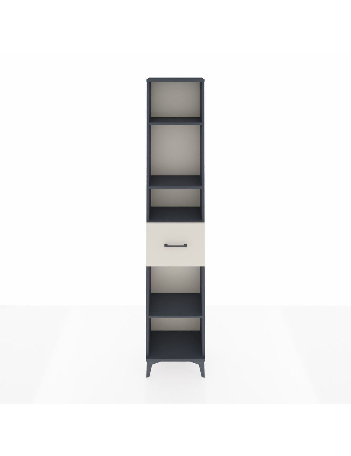 Arges Dolap 4 Raflı Tek Çekmeceli 44x30x221 Antrasit-Aytaşı