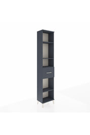 Arges Dolap 4 Raflı Tek Çekmeceli 44x30x221 Antrasit-Antrasit