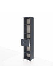 Arges Dolap 4 Raflı Tek Çekmeceli 44x30x221 Antrasit-Antrasit