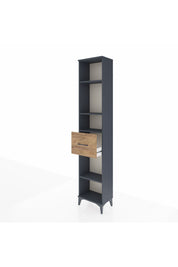 Arges Dolap 4 Raflı Tek Çekmeceli 44x30x221 Antrasit-Çam