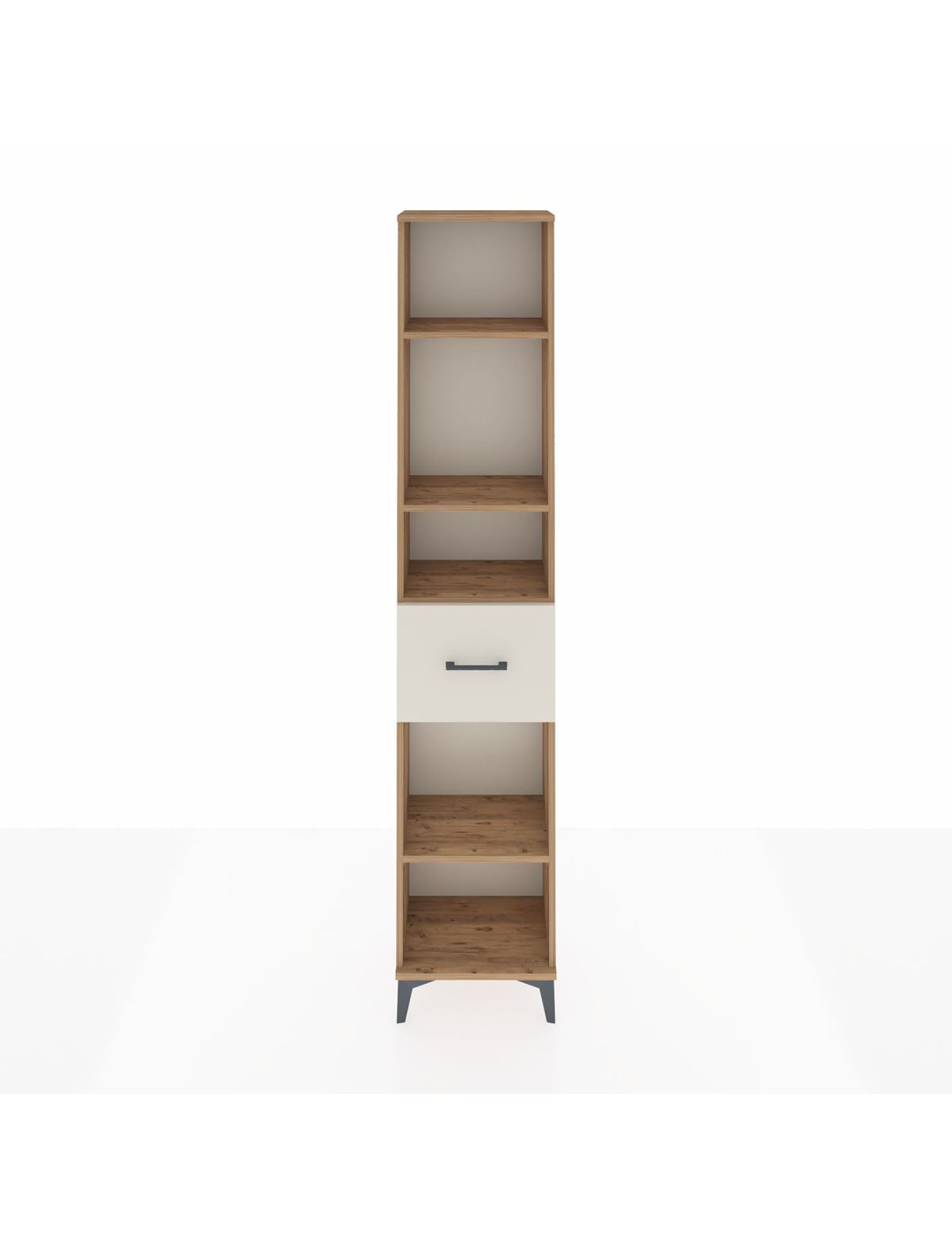 Arges Dolap 4 Raflı Tek Çekmeceli 44x30x221 Çam-Aytaşı