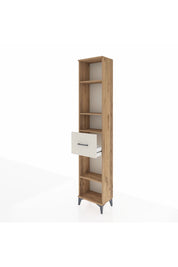 Arges Dolap 4 Raflı Tek Çekmeceli 44x30x221 Çam-Aytaşı