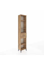 Arges Dolap 4 Raflı Tek Çekmeceli 44x30x221 Çam-Çam