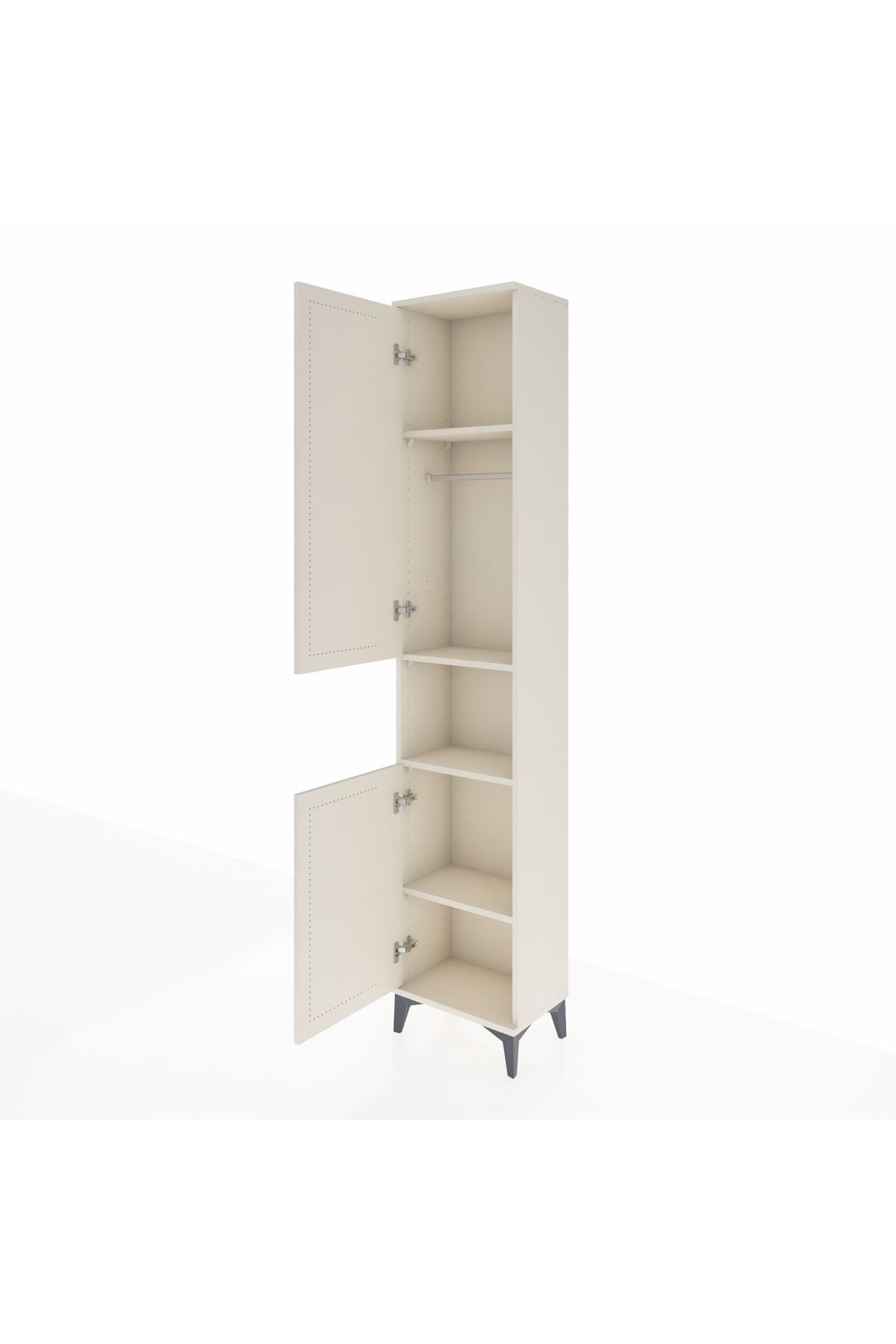 Arges Dolap 4 Raflı 2 Kapaklı Tek Askılı 44x30x221 Aytaşı-Aytaşı