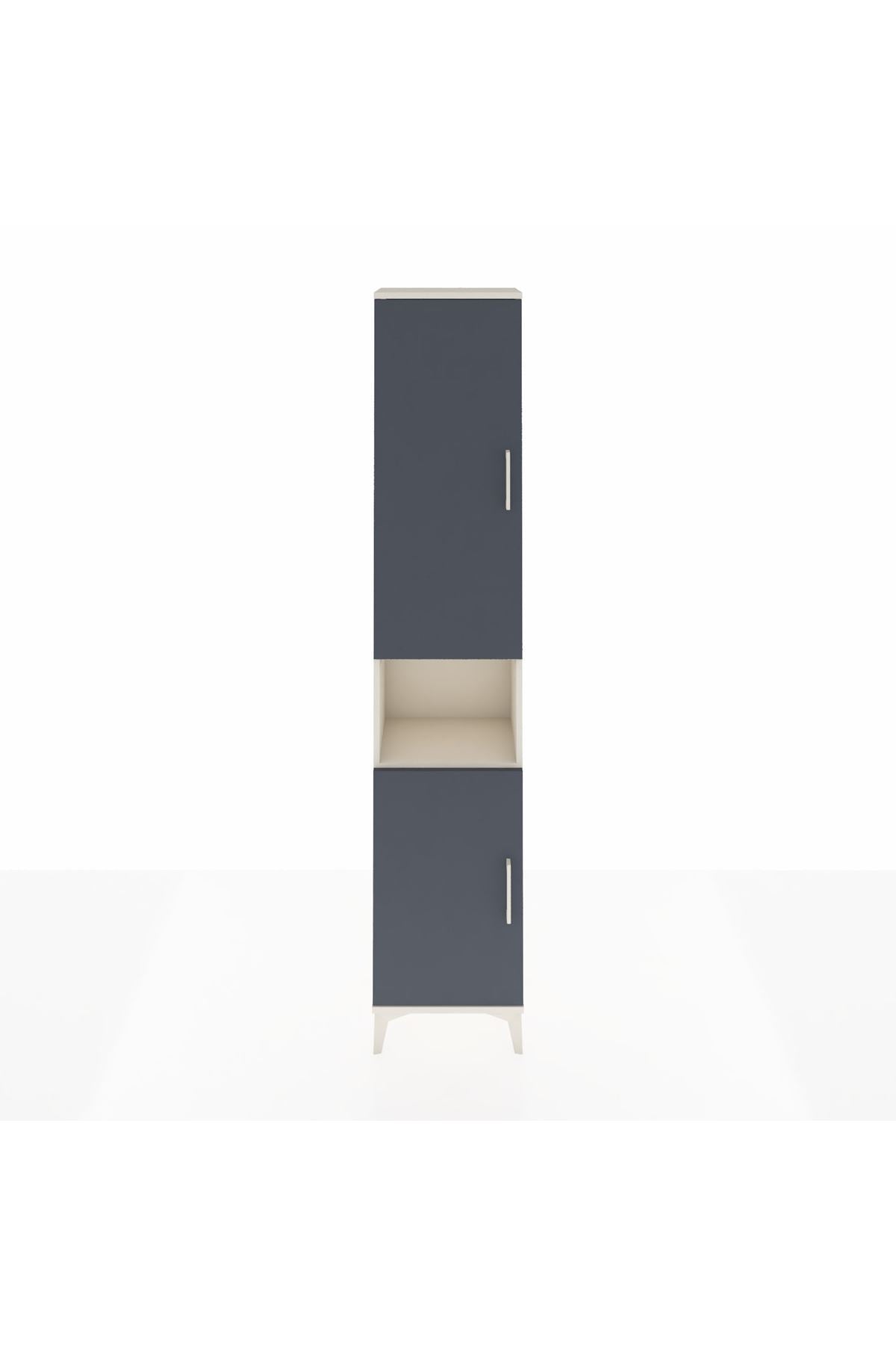 Arges Dolap 4 Raflı 2 Kapaklı Tek Askılı 44x30x221 Aytaşı-Antrasit