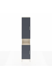 Arges Dolap 4 Raflı 2 Kapaklı Tek Askılı 44x30x221 Aytaşı-Antrasit