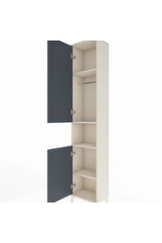 Arges Dolap 4 Raflı 2 Kapaklı Tek Askılı 44x30x221 Aytaşı-Antrasit