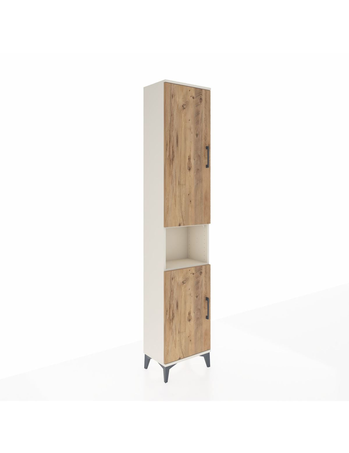 Arges Dolap 4 Raflı 2 Kapaklı Tek Askılı 44x30x221 Aytaşı-Çam