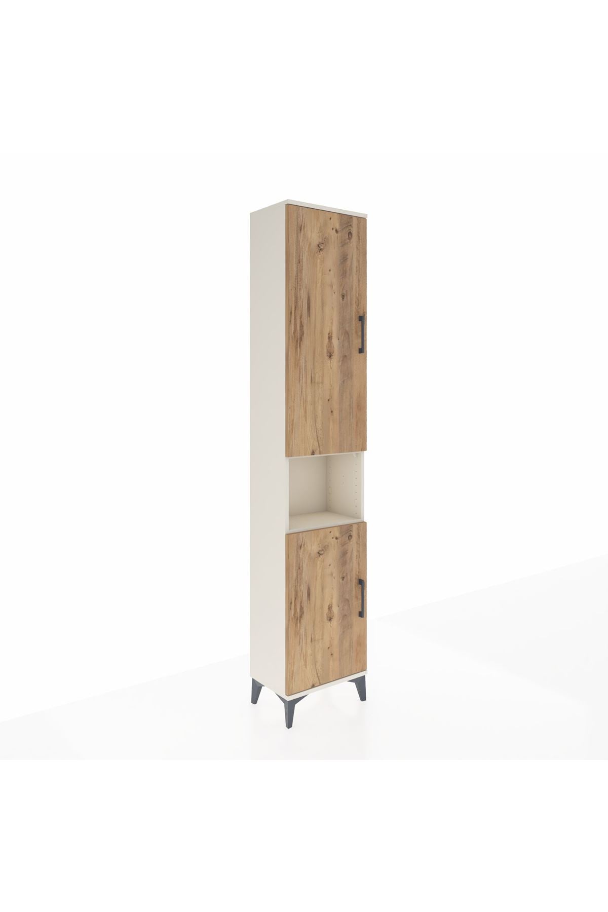 Arges Dolap 4 Raflı 2 Kapaklı Tek Askılı 44x30x221 Aytaşı-Çam