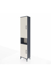 Arges Dolap 4 Raflı 2 Kapaklı Tek Askılı 44x30x221 Antrasit-Aytaşı